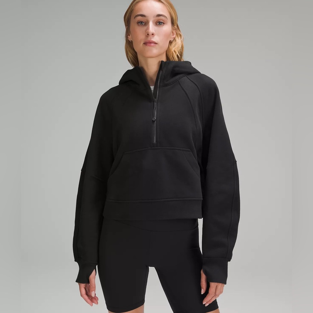 Lululemon scuba oversized half zip black size xs/s